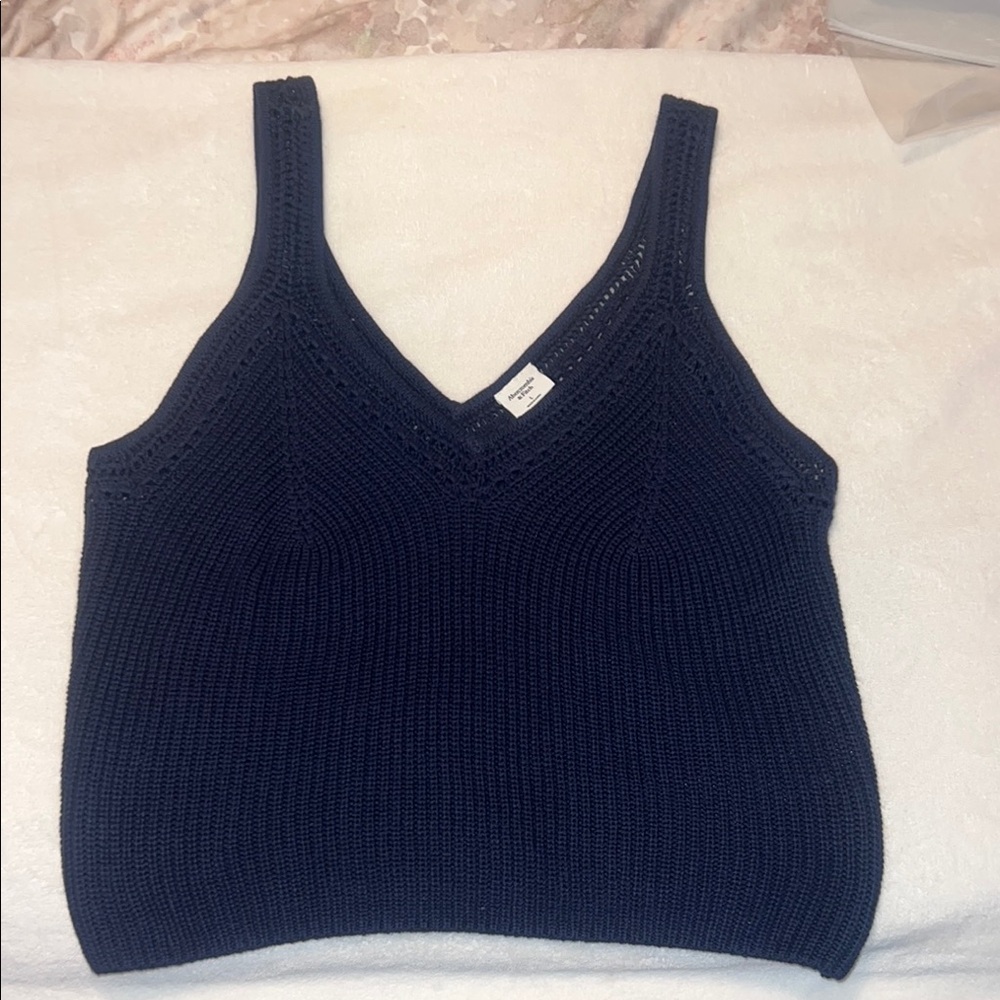 A&F- Navy Blue Knit Tank
